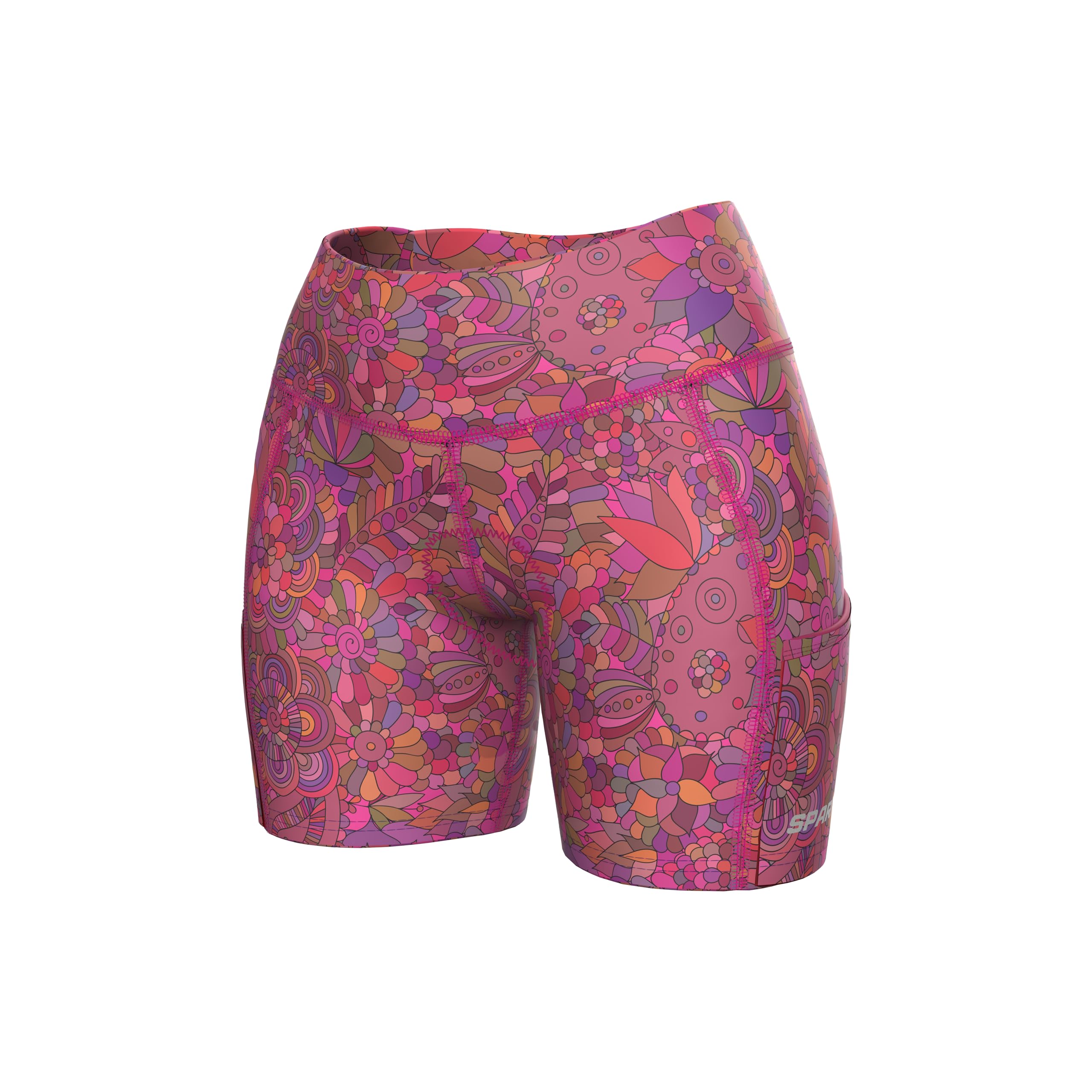 Sparx Sports Women's Triathlon Bike Shorts| Women's 7" Cycling Shorts| High Waist Fast Dry Compression Technology