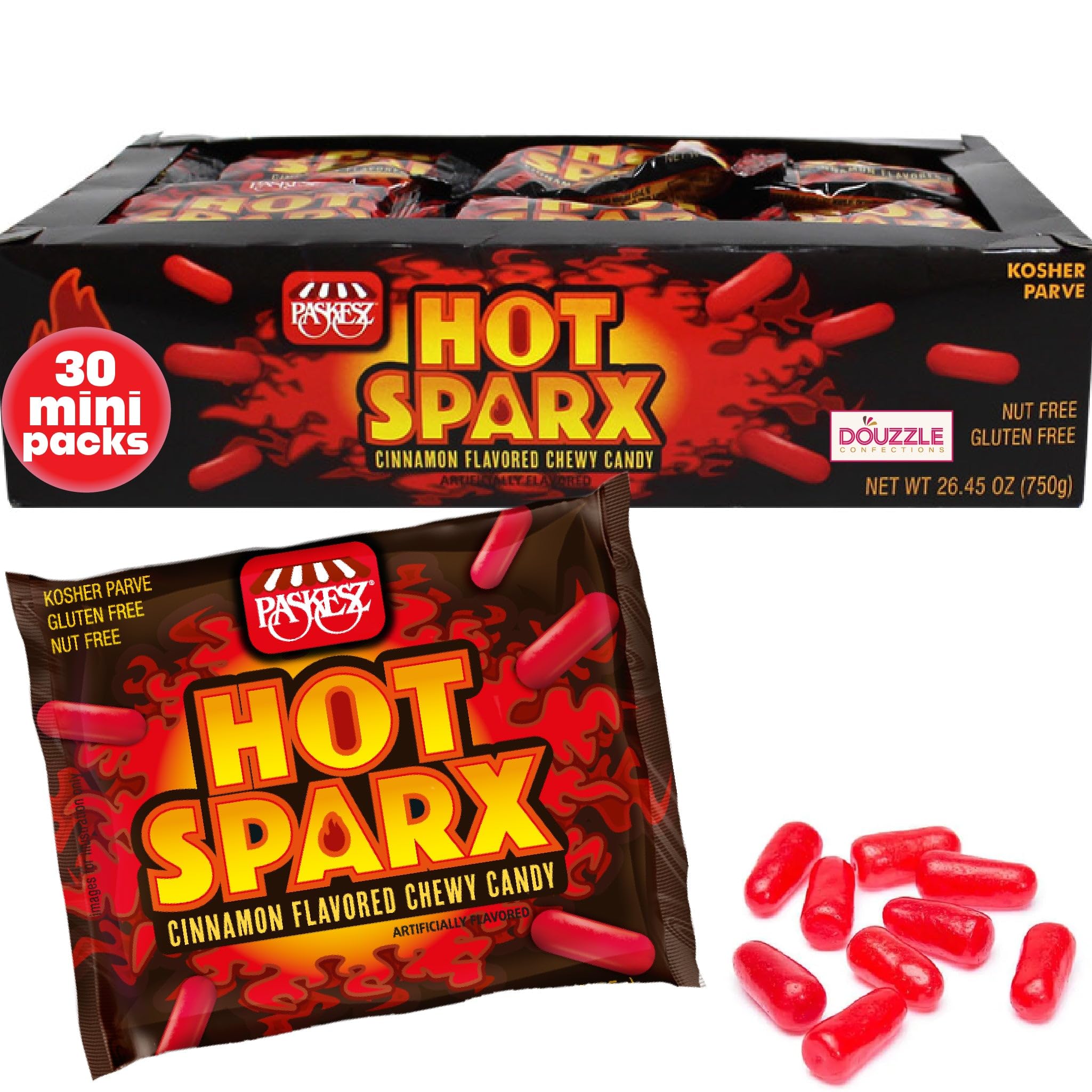 DOUzzle Hot Sparx Mini Candy Packs - Birthday Party Favors, Goodie Bags Stuffers, Pinata Filler
| DOUzzle Hot Sparx Min